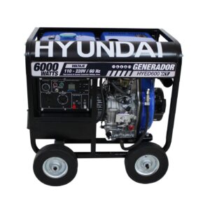 Generador Profesional Diésel 6 Kw Hyundai 10 Hp Monofásico
