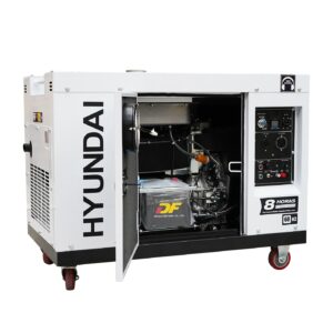 Generador Silencioso Profesional Hyundai Con Motor Diésel Potencia Máxima 7.3 Kw 110v/220v