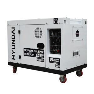 Generador Silencioso Profesional Hyundai Con Motor Diésel Potencia Máxima 7.3 Kw 110v/220v