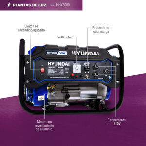 Generador Hyundai Portátil A Gasolina 3.0 Kw