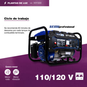 Generador Hyundai Portátil A Gasolina 3.0 Kw