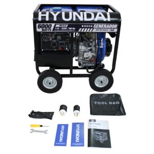 Generador Profesional Diésel 6 Kw Hyundai 10 Hp Monofásico