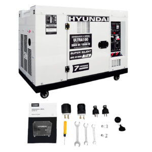 Generador Silencioso Hyundai Con Motor Diesel Potencia Máxima 9.8 Kw 110v/220v